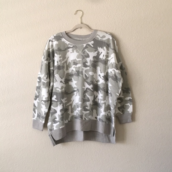 Ocean Drive Crewneck Sweatshirt Oversized Camouflage Medium - Picture 9 of 13